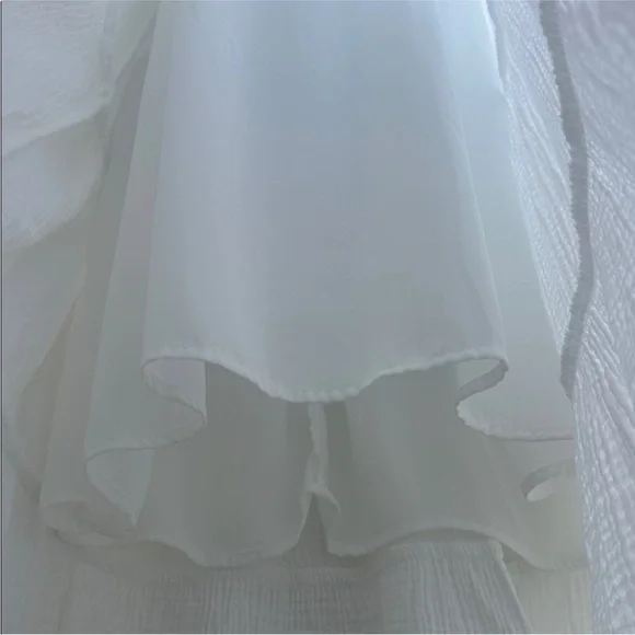 Knox Rose White Tiered Maxi Sundress with Spaghetti Straps - Picture 4 of 7